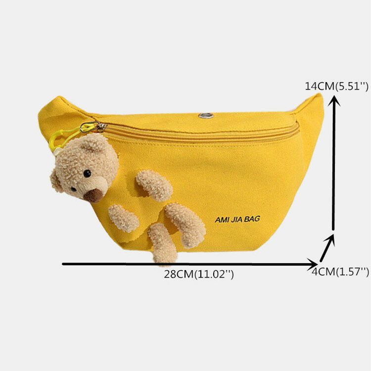 Frauen-bär-puppe-fester Kopfhörer-nette Crossbody-beutel-brust-beutel-umhängetasche