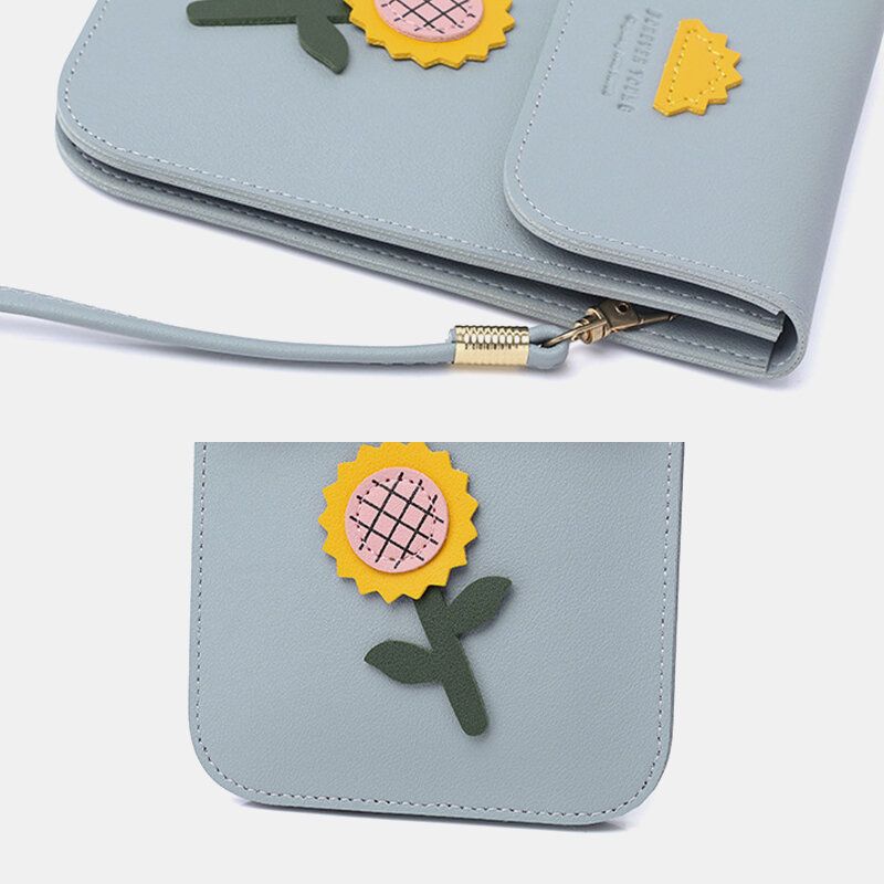 Frauen-beiläufige Blume Gedruckte 6.3inch Telefon-beutel-miniumhängetasche-crossbody-tasche