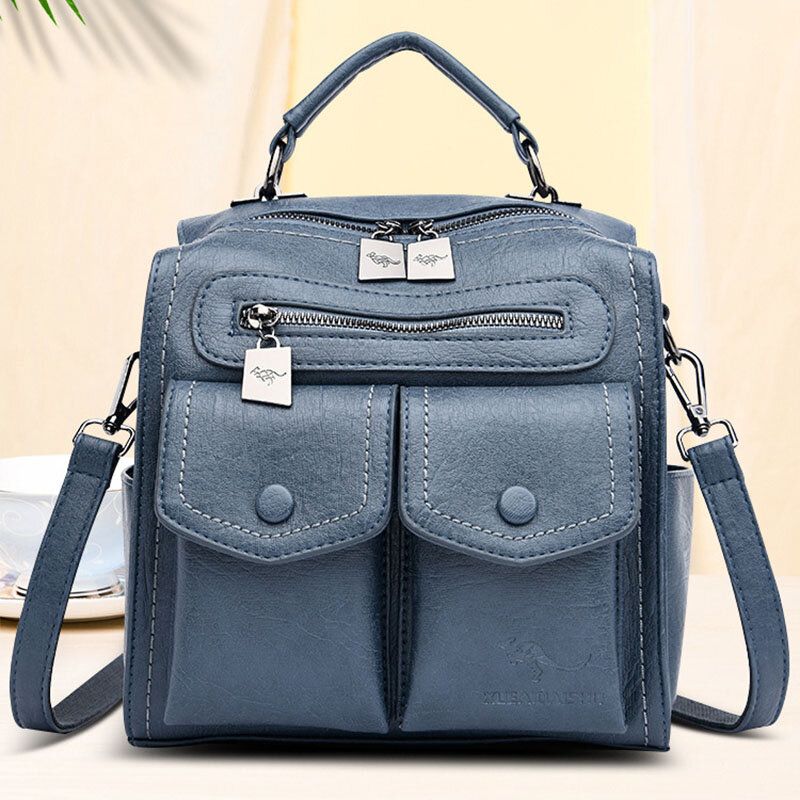 Frauen Casual Solid Umhängetasche Rucksack Umhängetasche