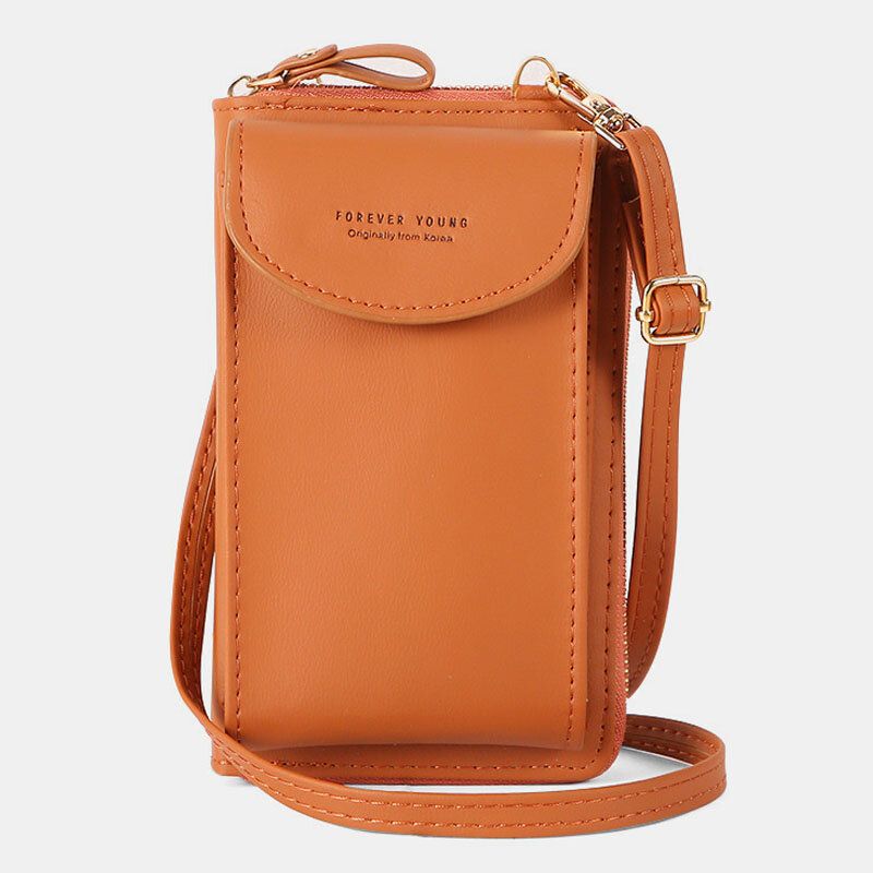 Frauen Mini Wild Long Pu-leder Geldbörse Casual 6.3 Zoll Handytasche Umhängetasche Umhängetasche