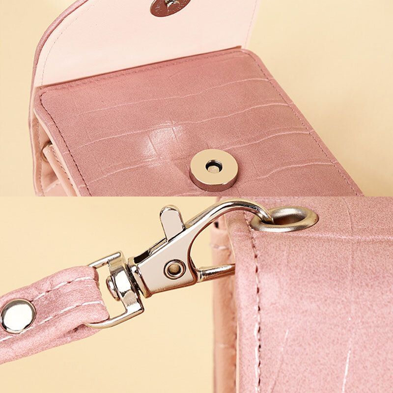 Frauen Pu-leder Alligatormuster Große Kapazität Lässige 6.3-zoll-handytasche Crossbody-taschen Umhängetasche