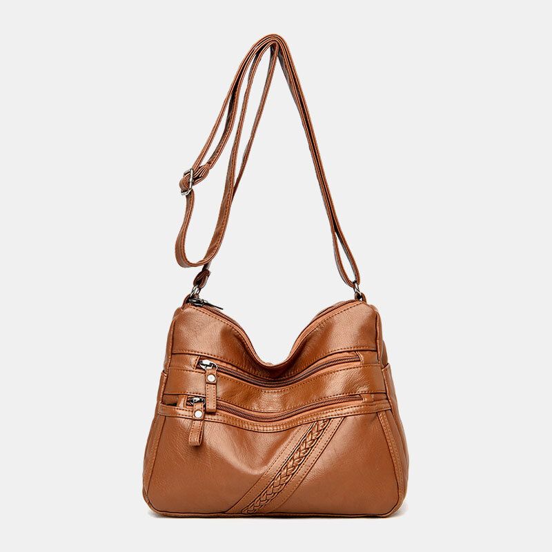 Frauen Pu-leder Große Kapazität Anti-diebstahl 6.3 Zoll Handytasche Crossbody Taschen Umhängetasche