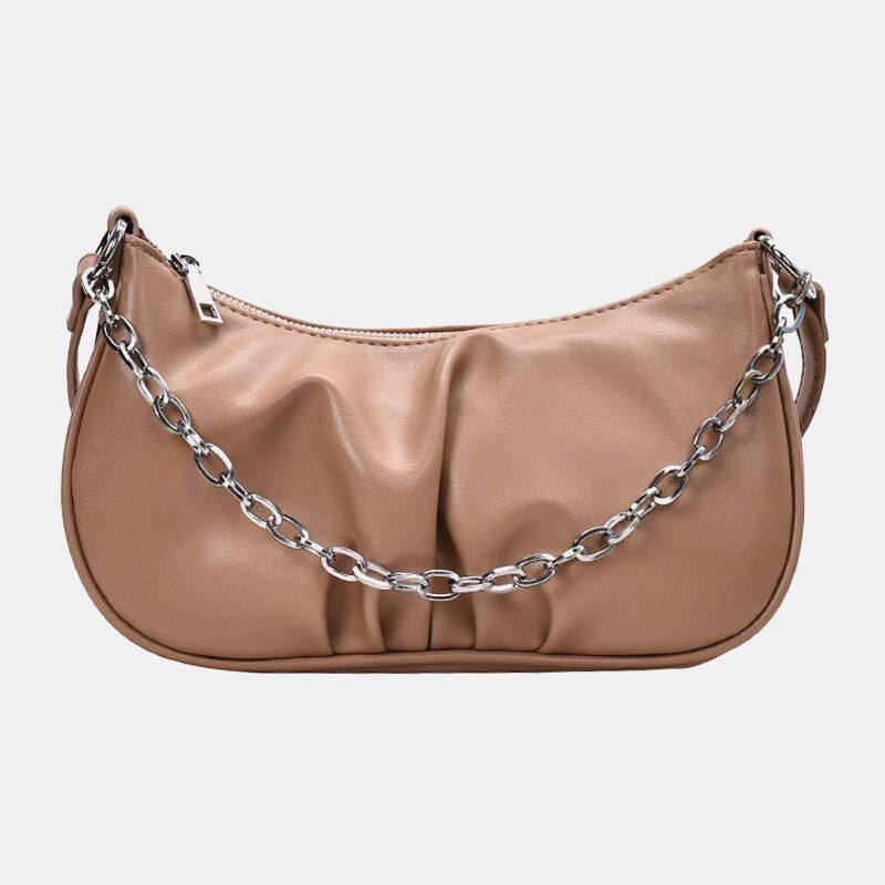 Frauen Solid Fashion Chains Satchel Umhängetasche Umhängetasche