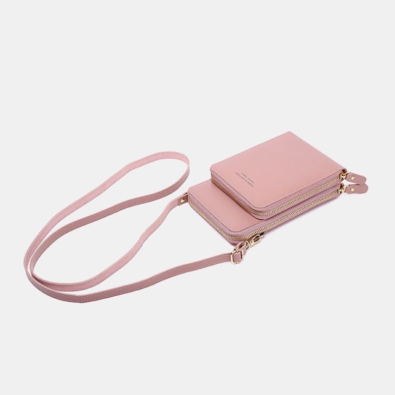 Handytasche Mit 5 Kartenfächern Für Damen Solide Crossbody-taschen