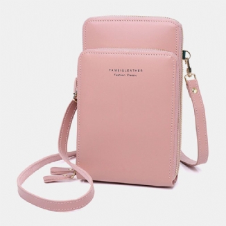 Handytasche Mit 5 Kartenfächern Für Damen Solide Crossbody-taschen