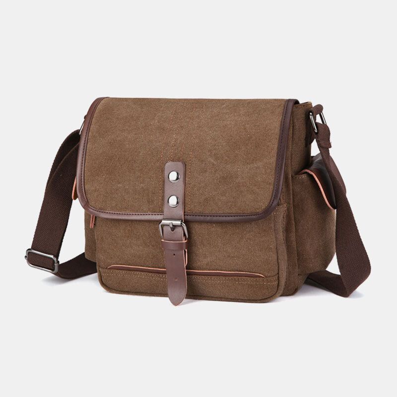 Herren Canvas Große Kapazität Wasserabweisend Vintage Laptop Umhängetasche Umhängetasche Umhängetasche