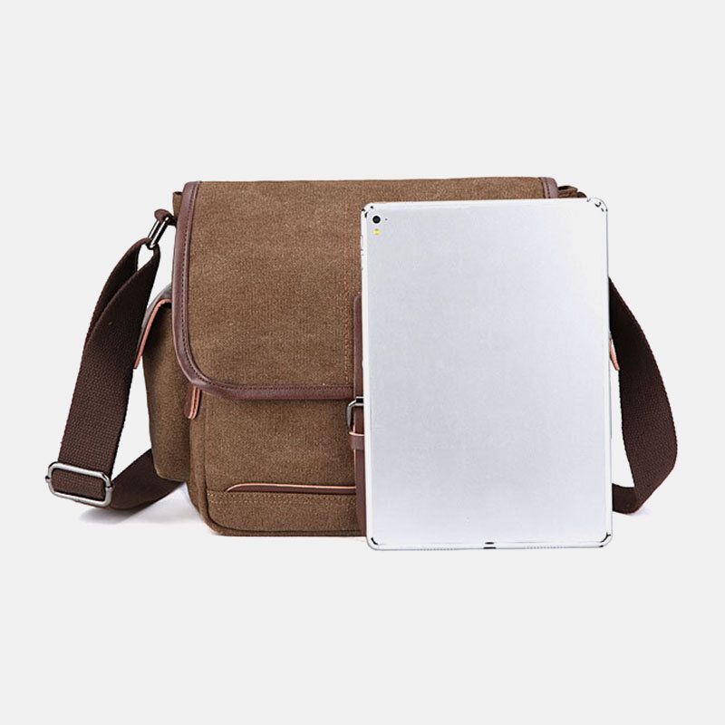 Herren Canvas Große Kapazität Wasserabweisend Vintage Laptop Umhängetasche Umhängetasche Umhängetasche