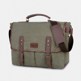 Herren Canvas Multi-pocket Verschleißfeste Vintage Business Messenger Bag Laptoptasche Umhängetasche Handtasche