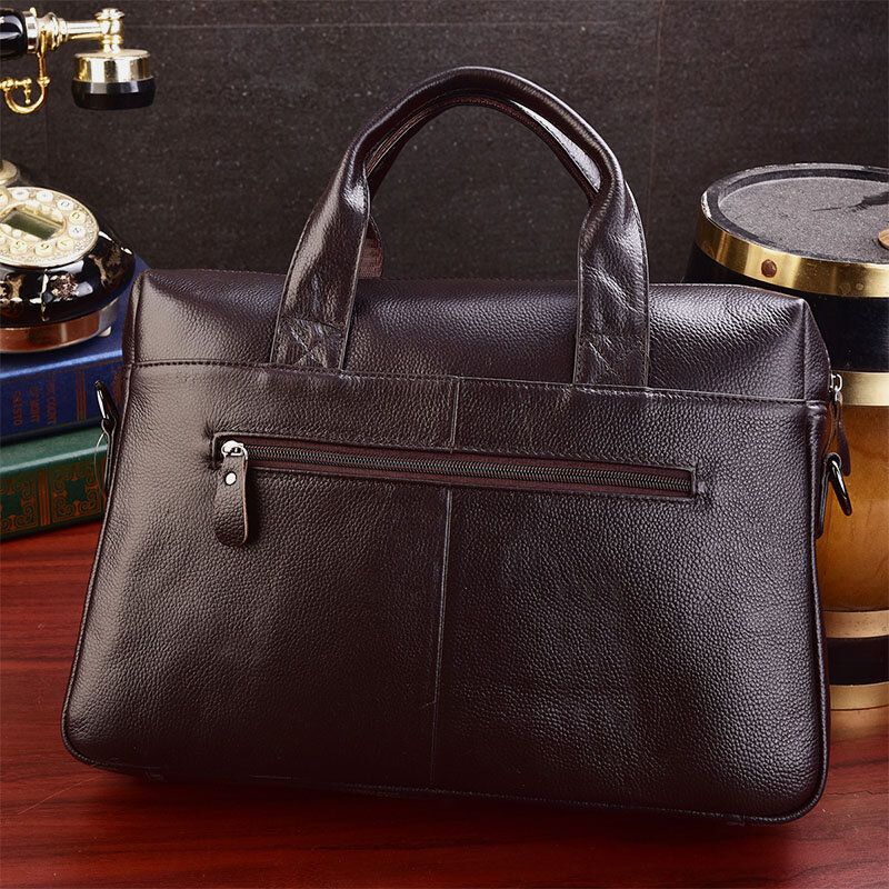 Herren Echtes Leder Business Multi-carry 14 Zoll Laptoptasche Aktentasche Umhängetasche Umhängetasche