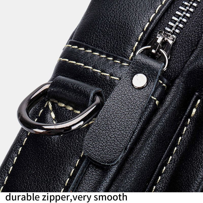 Herren Echtes Leder Multi-pocket Wasserdichte Vintage Handtasche Umhängetasche Umhängetasche