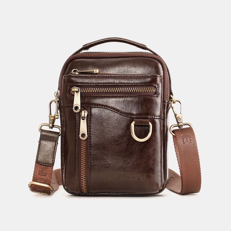 Herren Echtes Leder Multifunktion Multi-carry 4 Kartenfächer Umhängetasche Gürteltasche