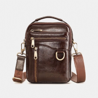 Herren Echtes Leder Multifunktion Multi-carry 4 Kartenfächer Umhängetasche Gürteltasche