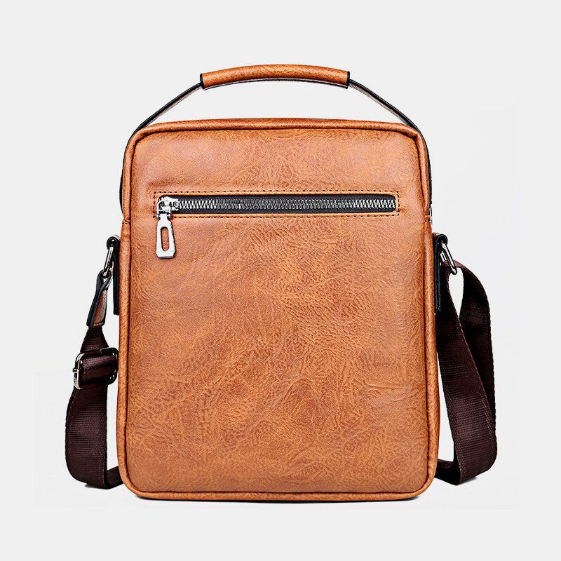 Herren-kunstleder-multi-pocket-anti-diebstahl-mehrlagige Wasserdichte Business-crossbody-tasche