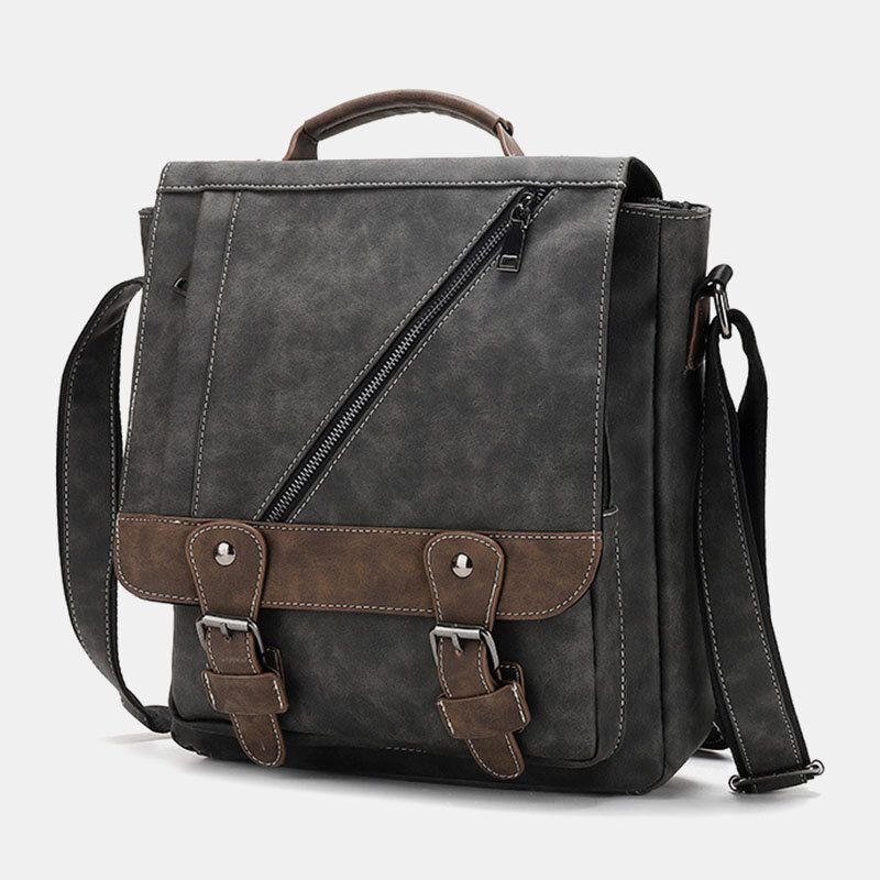 Herren-kunstleder-retro-großraum-multi-carry-handtasche Umhängetasche