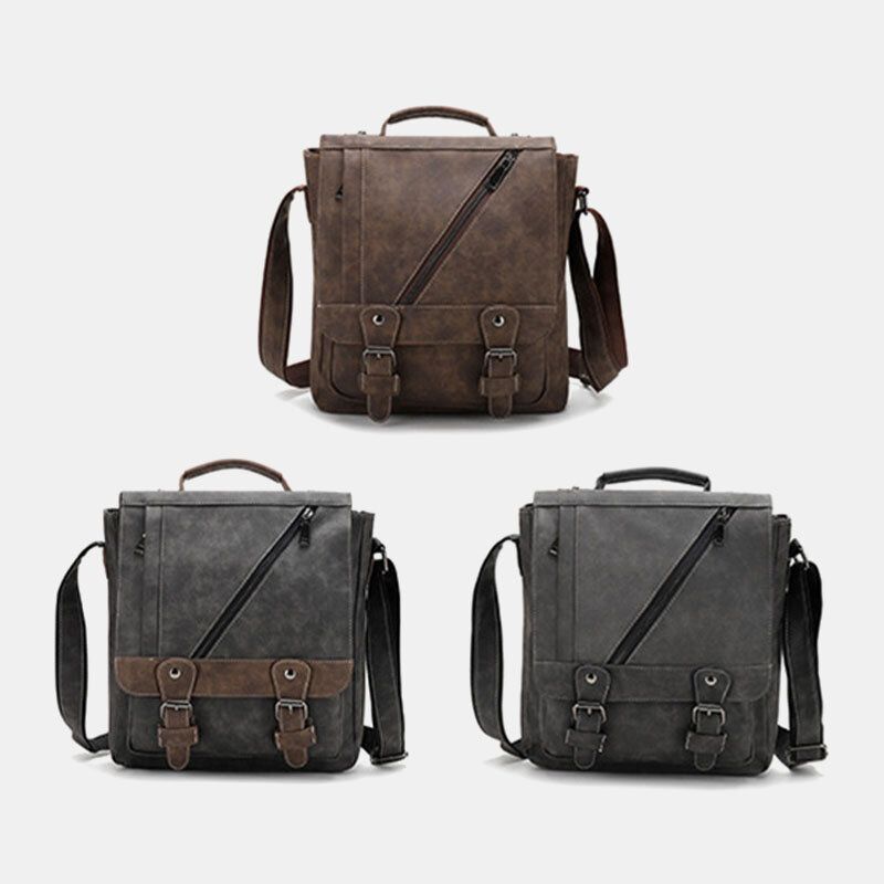 Herren-kunstleder-retro-großraum-multi-carry-handtasche Umhängetasche