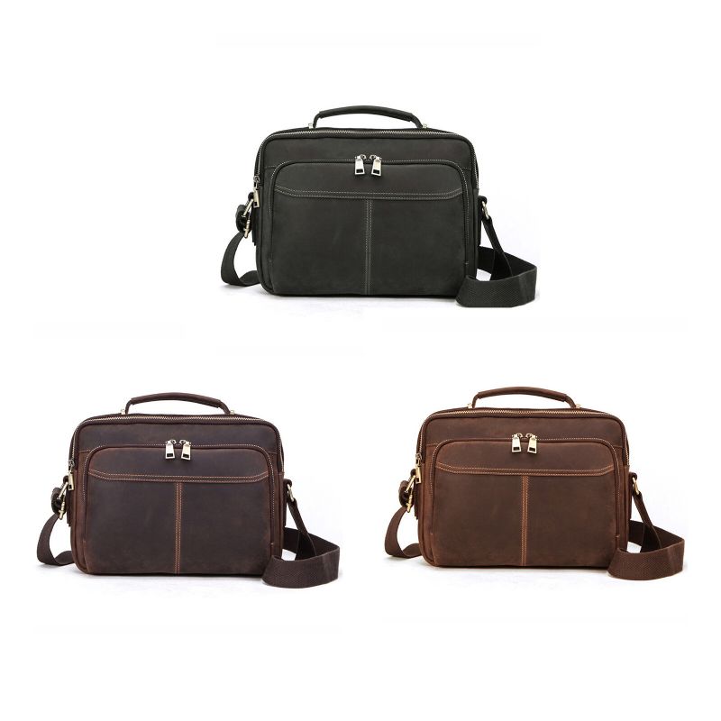 Herren Kunstleder Vintage Große Kapazität Multi-fach-aufbewahrung Handtasche Umhängetasche