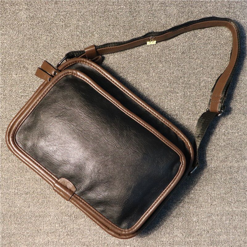 Männer Casual Soft Leather Back Anti-diebstahl-tasche Umhängetaschen Messenger Umhängetasche