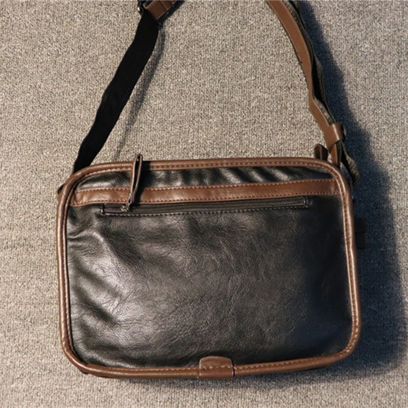 Männer Casual Soft Leather Back Anti-diebstahl-tasche Umhängetaschen Messenger Umhängetasche