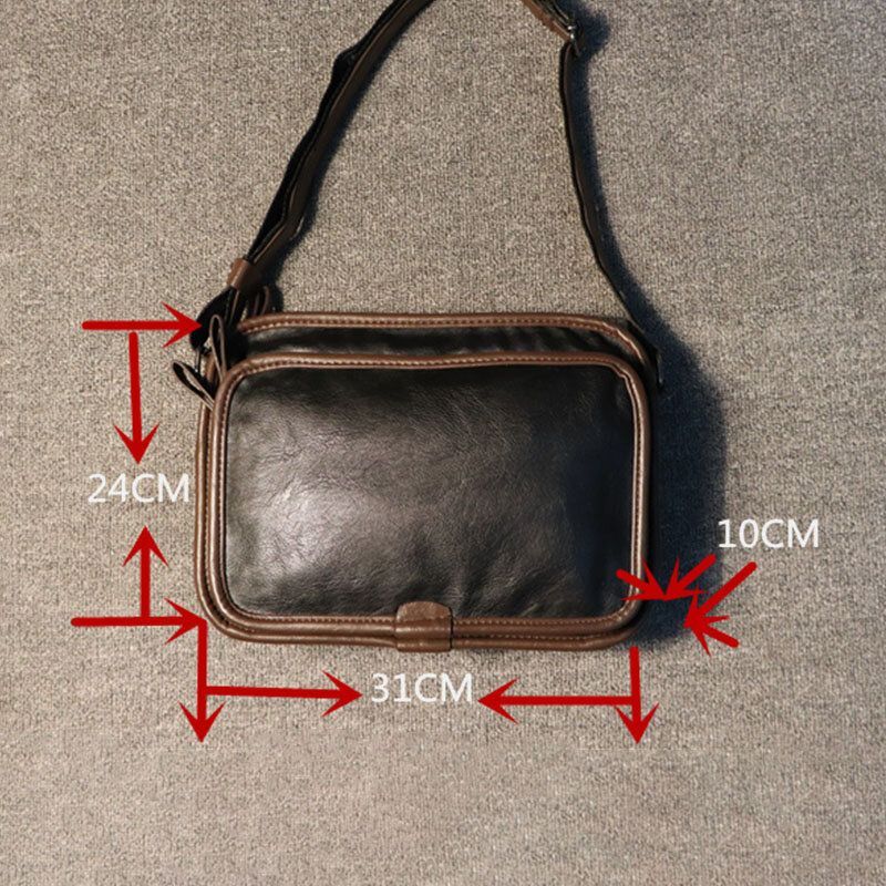 Männer Casual Soft Leather Back Anti-diebstahl-tasche Umhängetaschen Messenger Umhängetasche