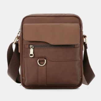 Männer Echtes Leder Große Kapazität Vintage Casual 6.5 Zoll Handytasche Umhängetasche Umhängetasche Messenger Aktentasche