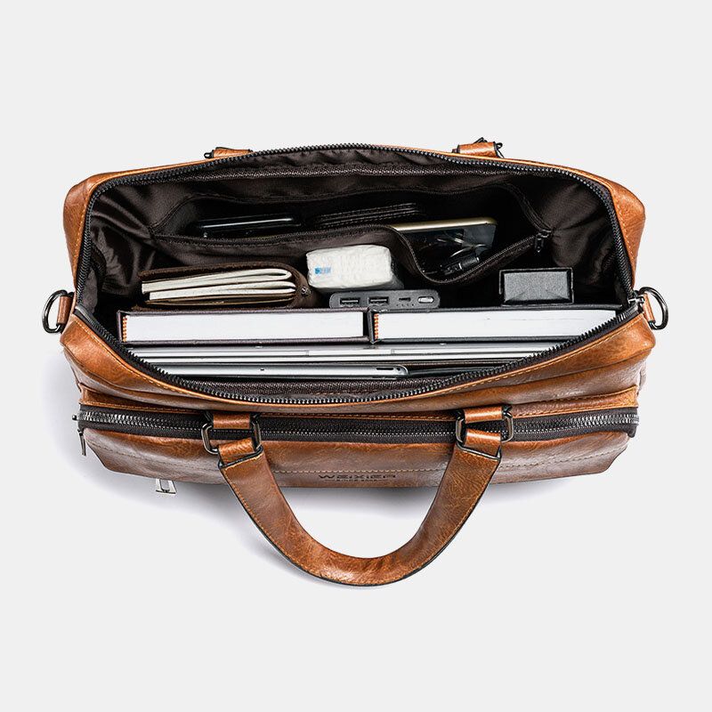 Männer Große Kapazität Vintage 13 Zoll Computertasche Umhängetasche Umhängetaschen Umhängetasche Aktentasche