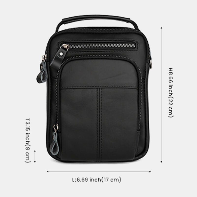 Männer Multi-pocket Retro 6.5 Zoll Handytasche Gürteltasche Rückseite Anti-diebstahl-tasche Design Umhängetaschen Gürteltasche