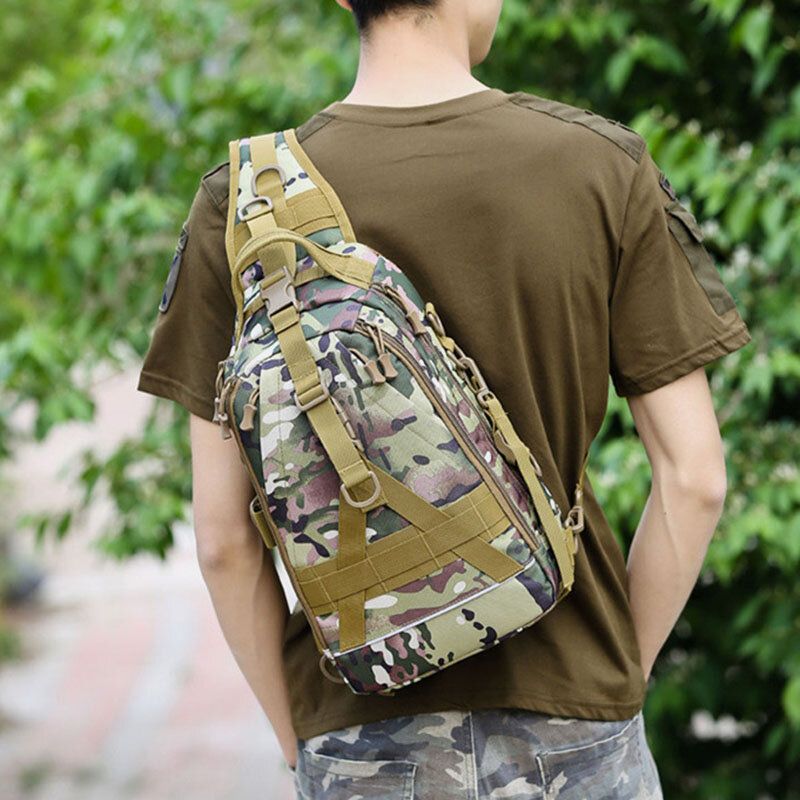 Männer Oxford Camo Multifunktions Wasserdichte Outdoor-sportarten Reiten Taktische Umhängetasche Umhängetasche Brusttasche