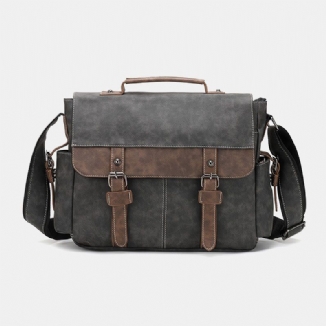 Männer Pu-leder Flap-over Große Kapazität Umhängetaschen Casual Fashion Multi-pocket Messenger Bag Handtasche Umhängetasche