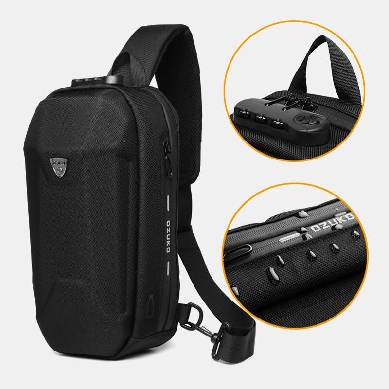 Männer Usb-aufladung Multi-pocket Anti-diebstahl Wasserdichte Outdoor Crossbody Bag Chest Bag Sling Bag