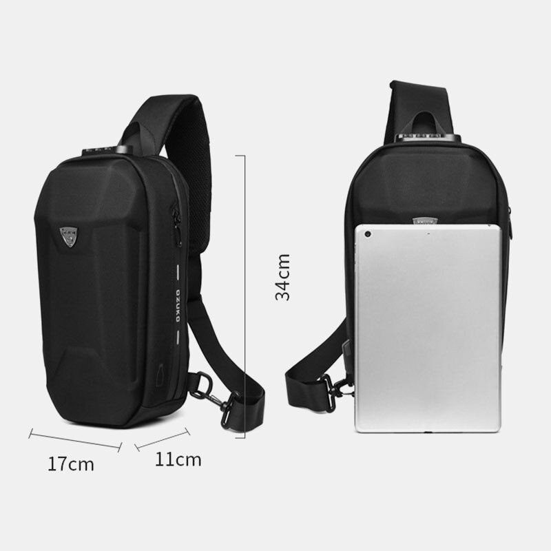 Männer Usb-aufladung Multi-pocket Anti-diebstahl Wasserdichte Outdoor Crossbody Bag Chest Bag Sling Bag