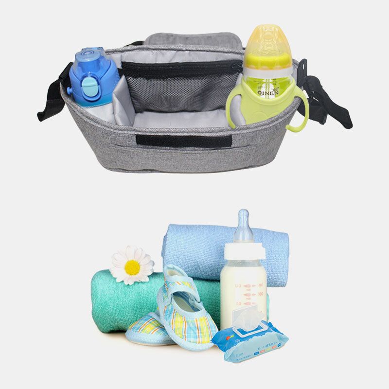 Unisex-flachs Multifunktionale Outdoor-kinderwagentasche Mit Großem Fassungsvermögen Hängetasche Umhängetasche Umhängetasche