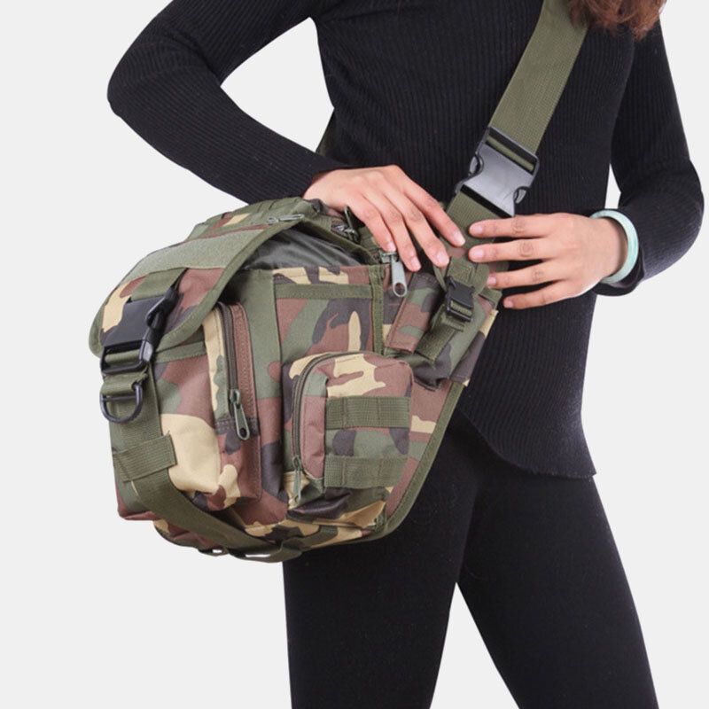 Unisex-oxford-stoff Tactical Camouflage Outdoor Game Riding Multi-carry-satteltasche Umhängetasche Gürteltasche Rucksack