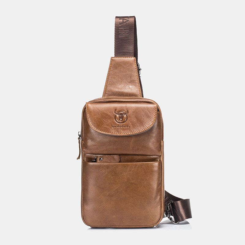 Vintage Brusttasche Aus Echtem Leder Umhängetasche Für Herren