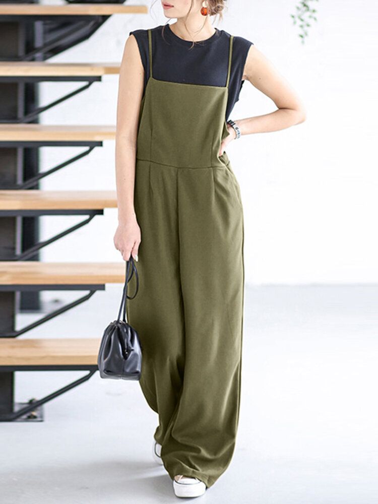 Frauen Einfarbig Plain Cami Riemchen Lässige Overalls