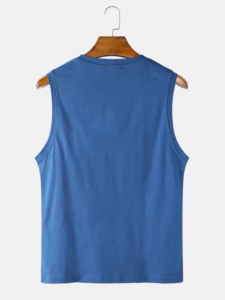 Ärmellose Freizeit-tanktops Aus Baumwolle Mit Cartoon-print