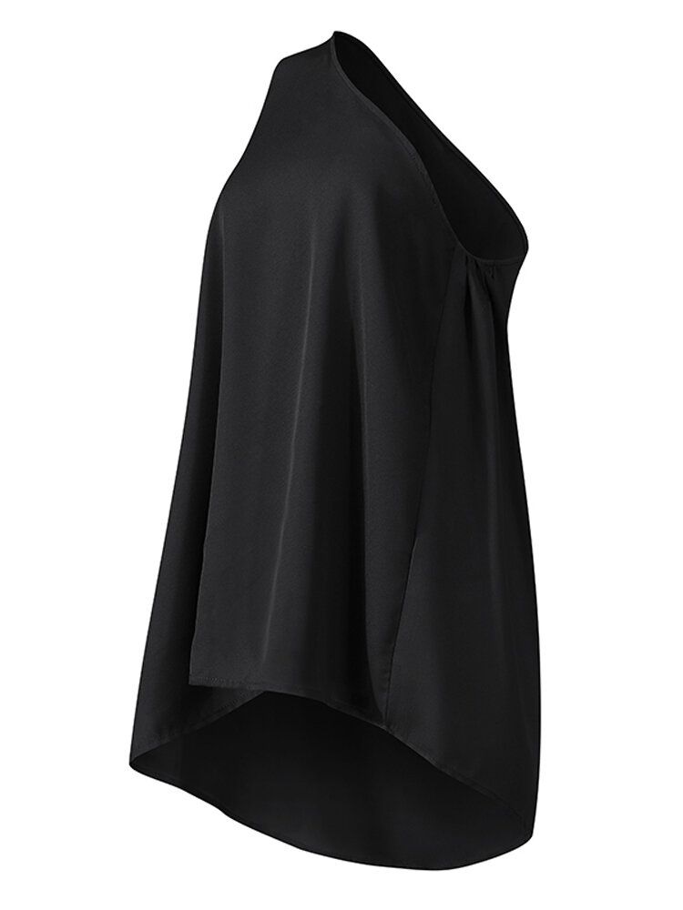 Ärmellose Trägerlose One-shoulder-lässige Feste Damen-tanktops