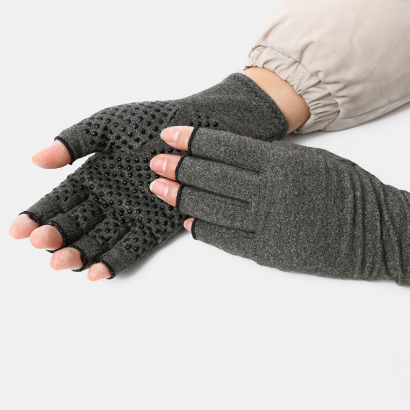 Fingerlose Magnetische Strickhandschuhe Arthritis-handschuhe Outdoor Sport Fitness Silikonhandschuhe