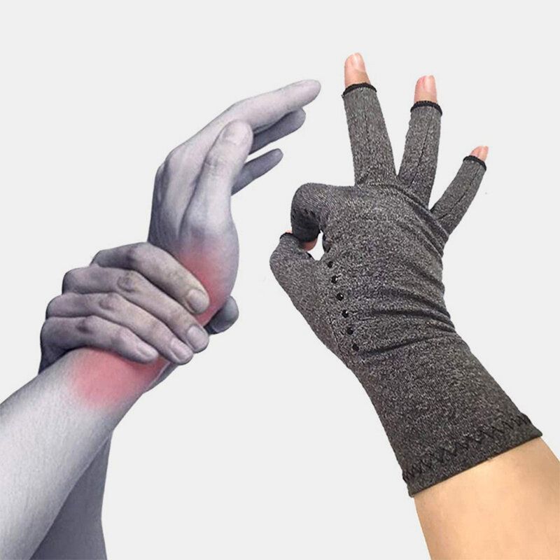 Fingerlose Magnetische Strickhandschuhe Arthritis-handschuhe Outdoor Sport Fitness Silikonhandschuhe