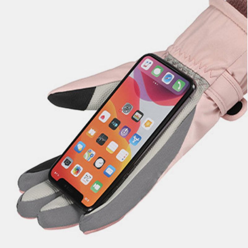 Frauen Screentouch Winddicht Wasserdicht Reiten Ski Warm Sport Vollfinger-handschuhe