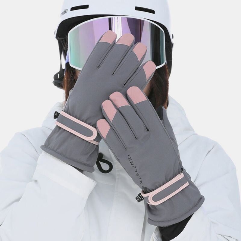 Frauen Screentouch Winddicht Wasserdicht Reiten Ski Warm Sport Vollfinger-handschuhe