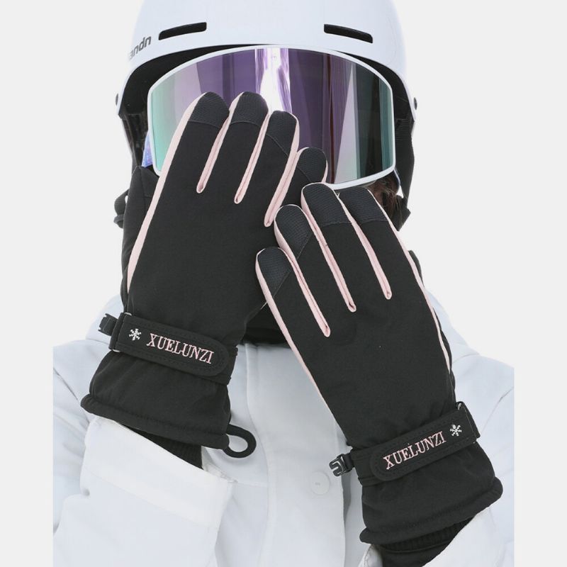 Frauen Screentouch Winddicht Wasserdicht Reiten Ski Warm Sport Vollfinger-handschuhe