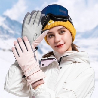 Frauen Screentouch Winddicht Wasserdicht Reiten Ski Warm Sport Vollfinger-handschuhe