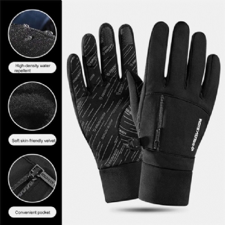 Herren Winter Fahrradhandschuhe Plus Velvet Warmth Outdoor Wasserdichte Winddichte Touchscreen Handschuhe