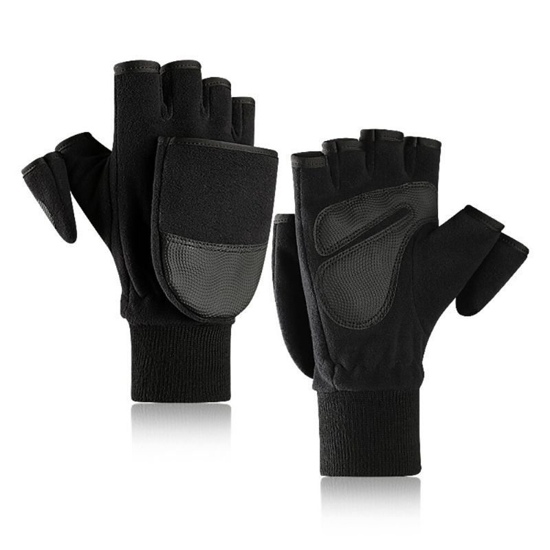 Neue Saison Warme Fleece-handschuhe Herren-flip-tasche Bezieht Sich Auf Einen Dicken Outdoor-lupen-finger-touchscreen