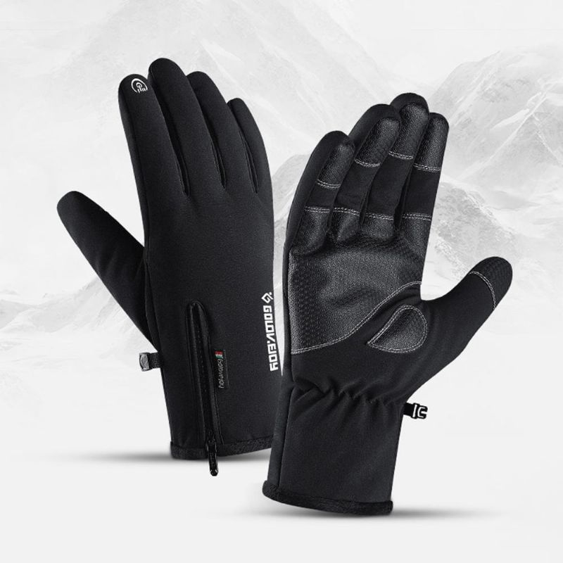 Neue Wasserdichte Outdoor-handschuhe Viertel Reißverschluss Touchscreen Männer Und Frauen Reiten Warm Sport Wandern Skifahren Plus Verdickung