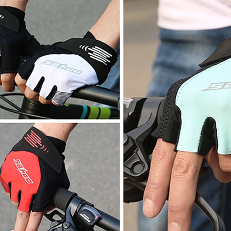 Rutschfeste Atmungsaktive Verschleißfeste Halbfinger-handschuhe Für Outdoor-fahrradfahren