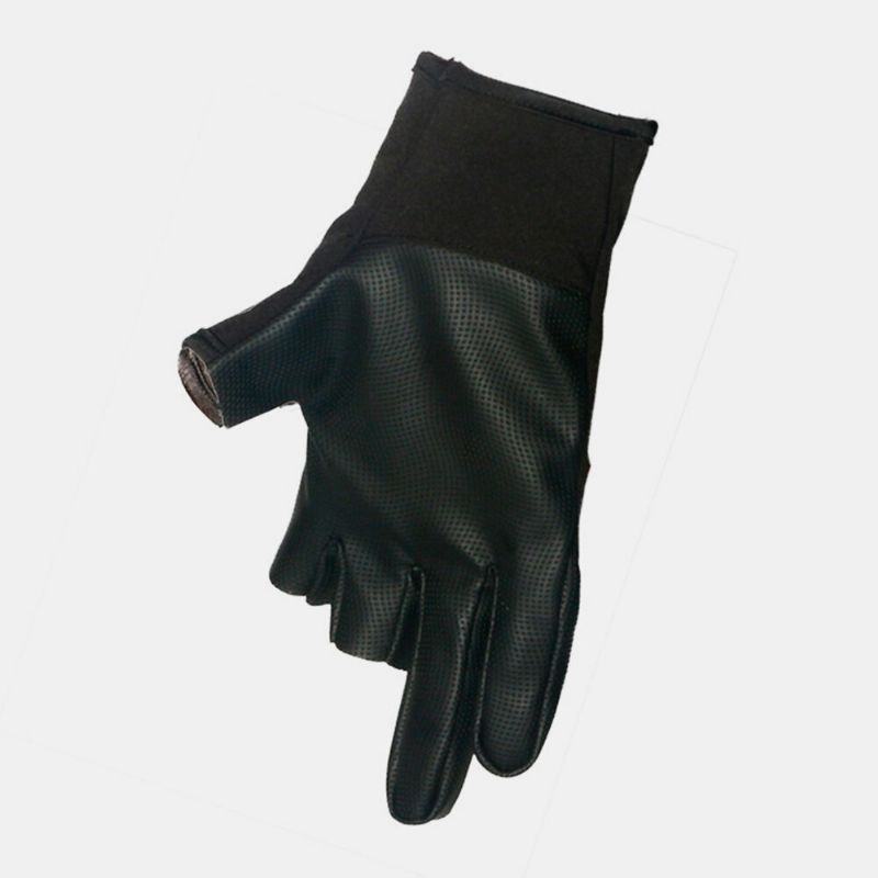 Unisex-halbfinger-wasserdichte Outdoor-sport-reding-angel-anti-rutsch-lederhandschuhe