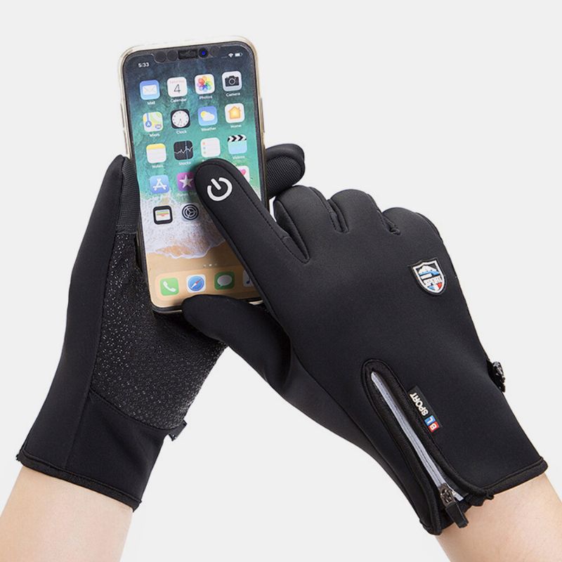 Unisex-touchscreen-outdoor-winter-plus-velvet-reit-halte-warme Wasserdichte Handschuhe