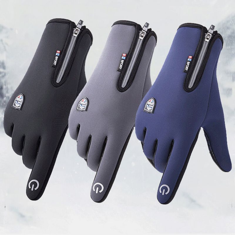 Unisex-touchscreen-outdoor-winter-plus-velvet-reit-halte-warme Wasserdichte Handschuhe