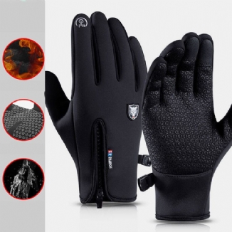 Unisex-touchscreen-winddichte Fahrradhandschuhe Vollfinger-wasserdichte Kältebeständige Silikon-anti-rutsch-winter-outdoor-kletter-fahrhandschuhe